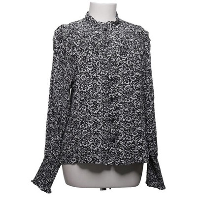 Edited, Bluse, Größe: 40, Schwarz/Weiß, Viskose, Blumen, Damen #nJd