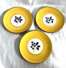 STANGL POTTERY set of 3 Blueberry bread & butter plates. 6 1/8"