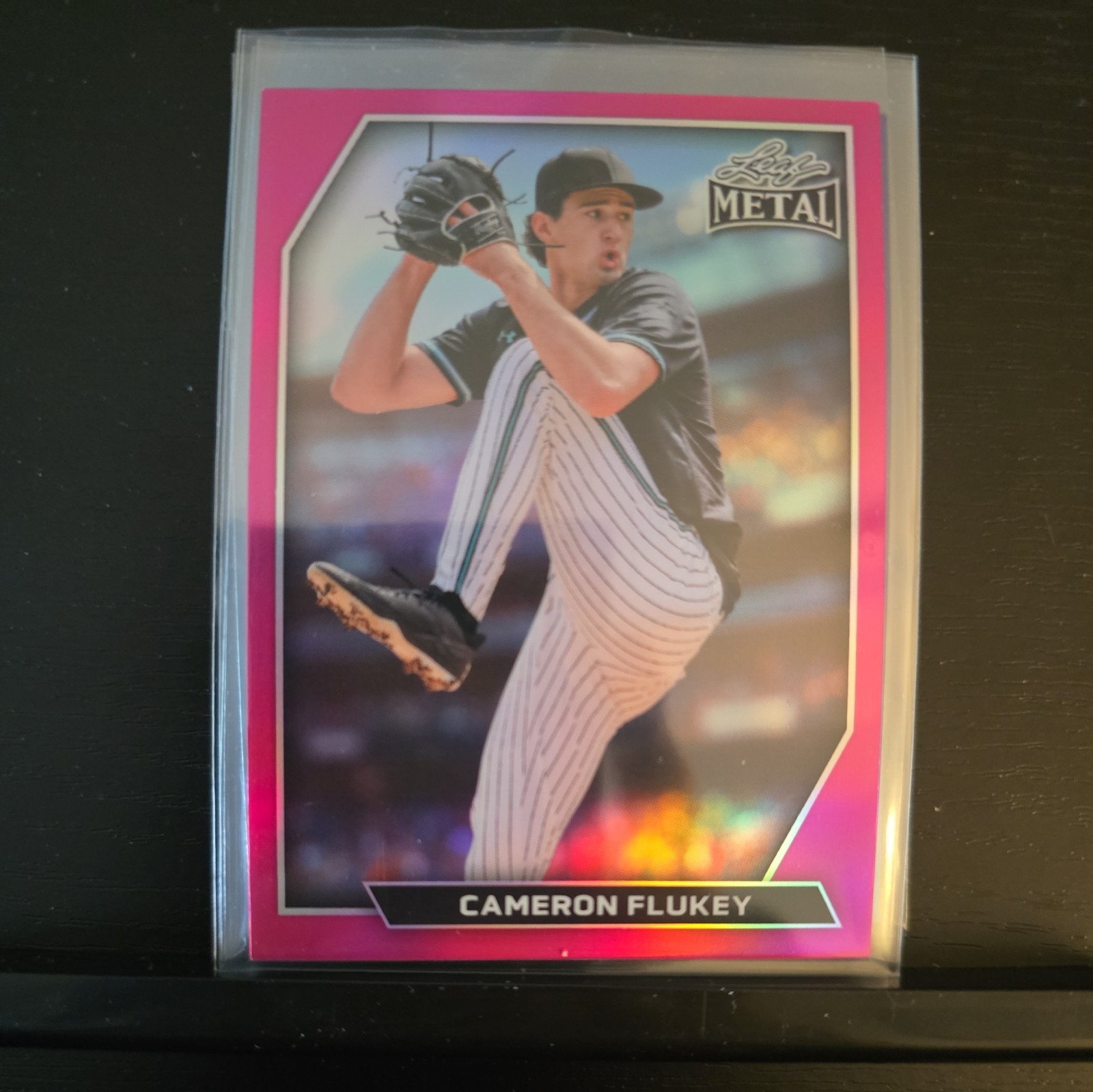 Cameron Flukey 2026 Leaf Metal Pink /6 Detroit Tigers 1st Round Draft