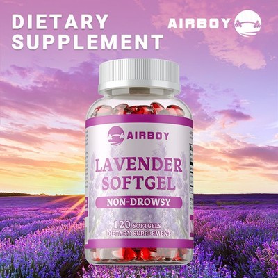 Lavender Capsules - with Extra Virgin Olive Oil, Calcium Carbonate - 120pcs
