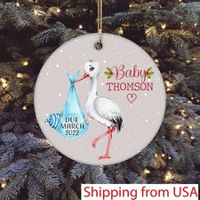 Christmas Pregnancy Announcement, Personalized Pregnancy Announcement, Baby A...