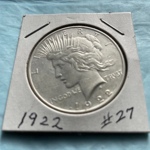 1922 s peace silver dollar bu uncirculated #27