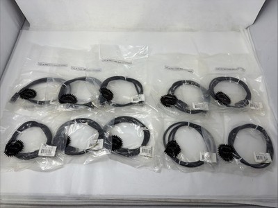 (Lot of 10) Legrand 570-135-003 UTP-CAT5E Patch Cable, Black, 3ft