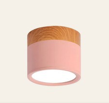 Small Pink Cylinder Flush Ceiling Lights