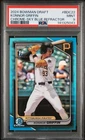 2024 BOWMAN DRAFT CHROME-SKY BLUE REFRACTOR #BDC22 KONNOR GRIFFIN PSA 9
