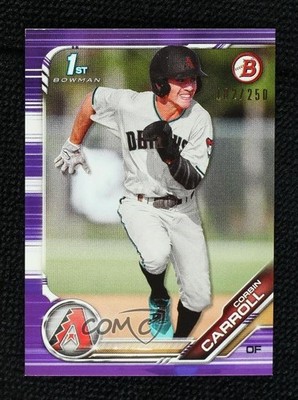 2019 Bowman Draft Purple 132/250 Corbin Carroll #BD-125 e4j