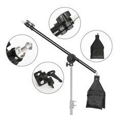 US 140cm Top Light Stand Telescopic Boom Arm Flexible Sandbag for Flash Softbox
