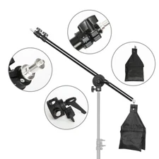 US 140cm Top Light Stand Telescopic Boom Arm+Flexible Sandbag for Flash Softbox