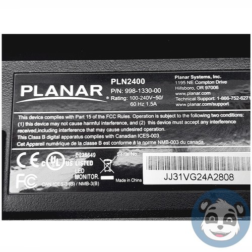 Lot of 2 PLANAR PLN2400, 24″ LCD Widescreen Monitor , VGA / HDMI, “B” - Picture 6 of 6