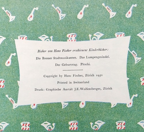 Hans Fischer, RUM PUM PUM, 1951, First Edition, fairy tales - Imagen 5 de 5