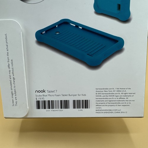 Nook MicroFoam Bumper Kids Case for 7" Nook 7 Tablet NEW in BOX - Blue - Picture 5 of 7