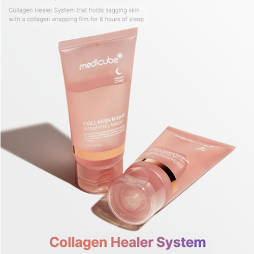 Mascarilla de colágeno nocturno Medicube 75 ml (2,53 oz) envoltura de colágeno, para dormir - Imagen 13 de 14