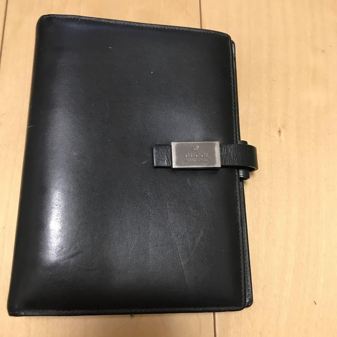 GUCCI genuine leather notebook cover black 23 | eBay