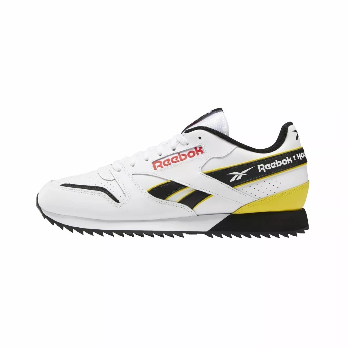 Reebok Classic CLASSIC LEATHER White / Blue / Yellow - Free delivery