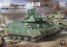 Border BT-009 1/35 T34E FIRST TYPE OF SPACE ARMOR T34-76 2IN1 Model Kit