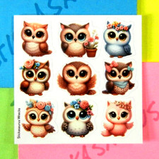 Micro Owls Mini Sticker Sheet