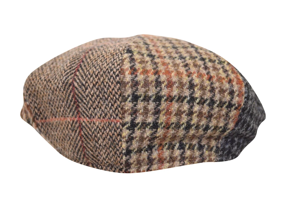 Gorra/sombrero de noticiero Wigens nuevo con etiquetas 100 % lana retazos multicolores talla 58, 7 y 1/4 Foto 4 de 4