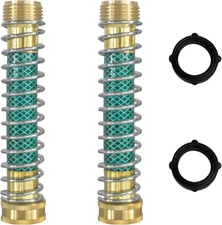 Garden Hose Protector, Hose Extension Adapter with Coil Spring, 2 Pack