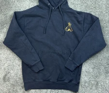 Pendelton Hoodie Medium Blue Diamond Logo Sweatshirt Teepee Campsite Pullover