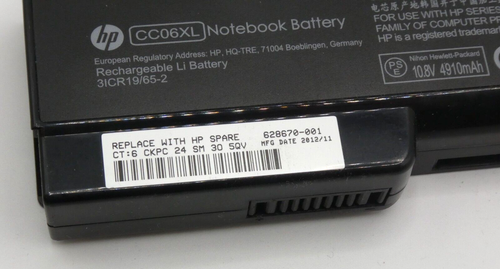 Batteria CC06XL per HP ProBook 6360b 6460b 6465b 6470b 6560b 6565b 6570b CC06 - Foto 3 di 4