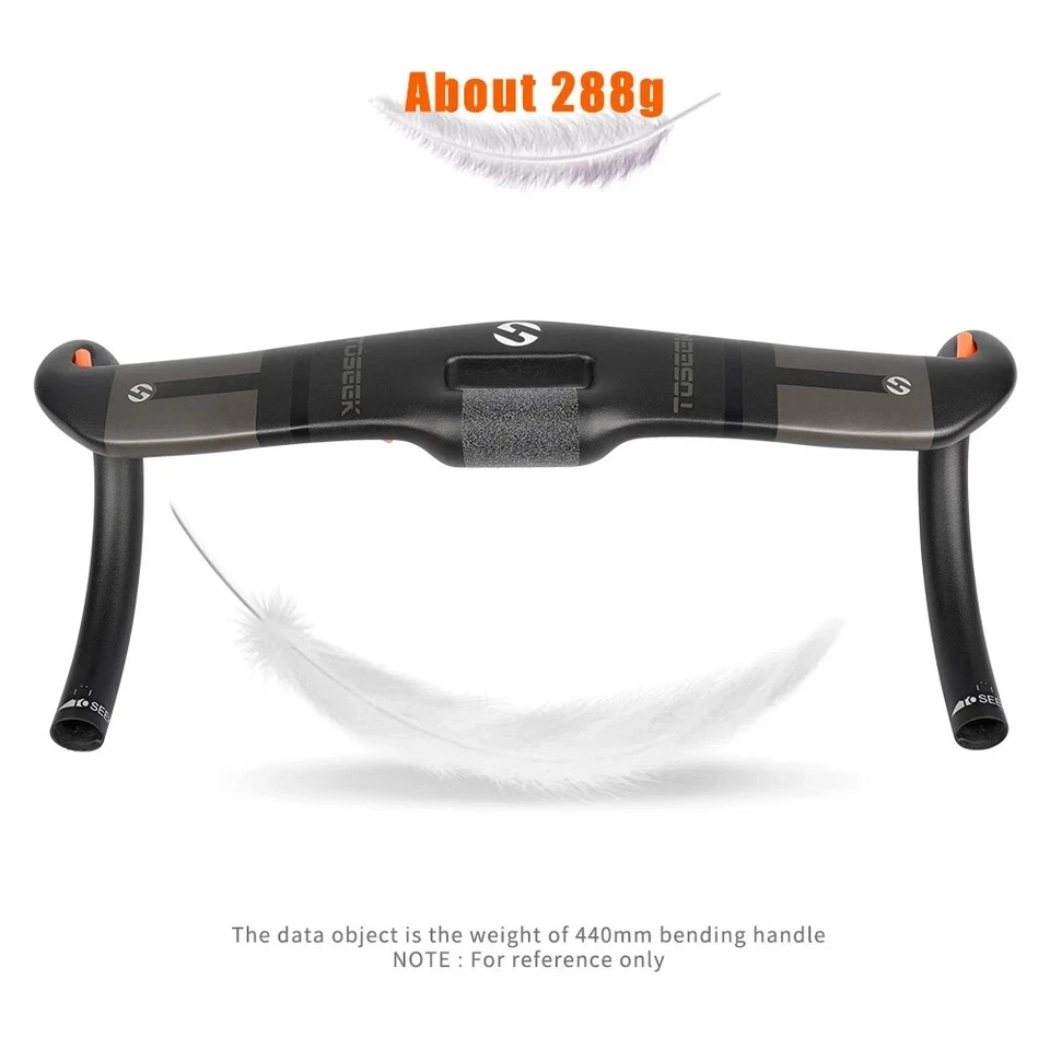 Road Bike Full Carbon Handlebar Ultralight UD Matte Bend Bar 31.8x400/420/440mm - Image 3 of 4