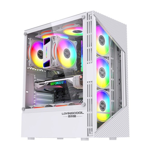 270 Degree Transparent Computer Case PC Tower For ATX/M-ATX/ITX Motherboard*Q - Afbeelding 9 van 14