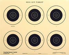 (50) SG-50 Official 50-Yard NMLRA Slug Gun Six Bull Target [17.5" x 22"] on tag