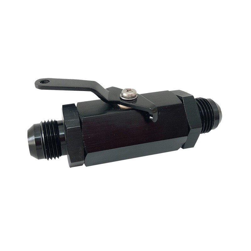 RUSSELL Shut-Off Valve 10an Male Black Finish 650653