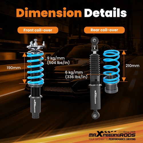 24 Step Damper Adjustable Coilovers Suspension Kit For Mazda 6 Mazda6 2003-2007 - Picture 3 of 14