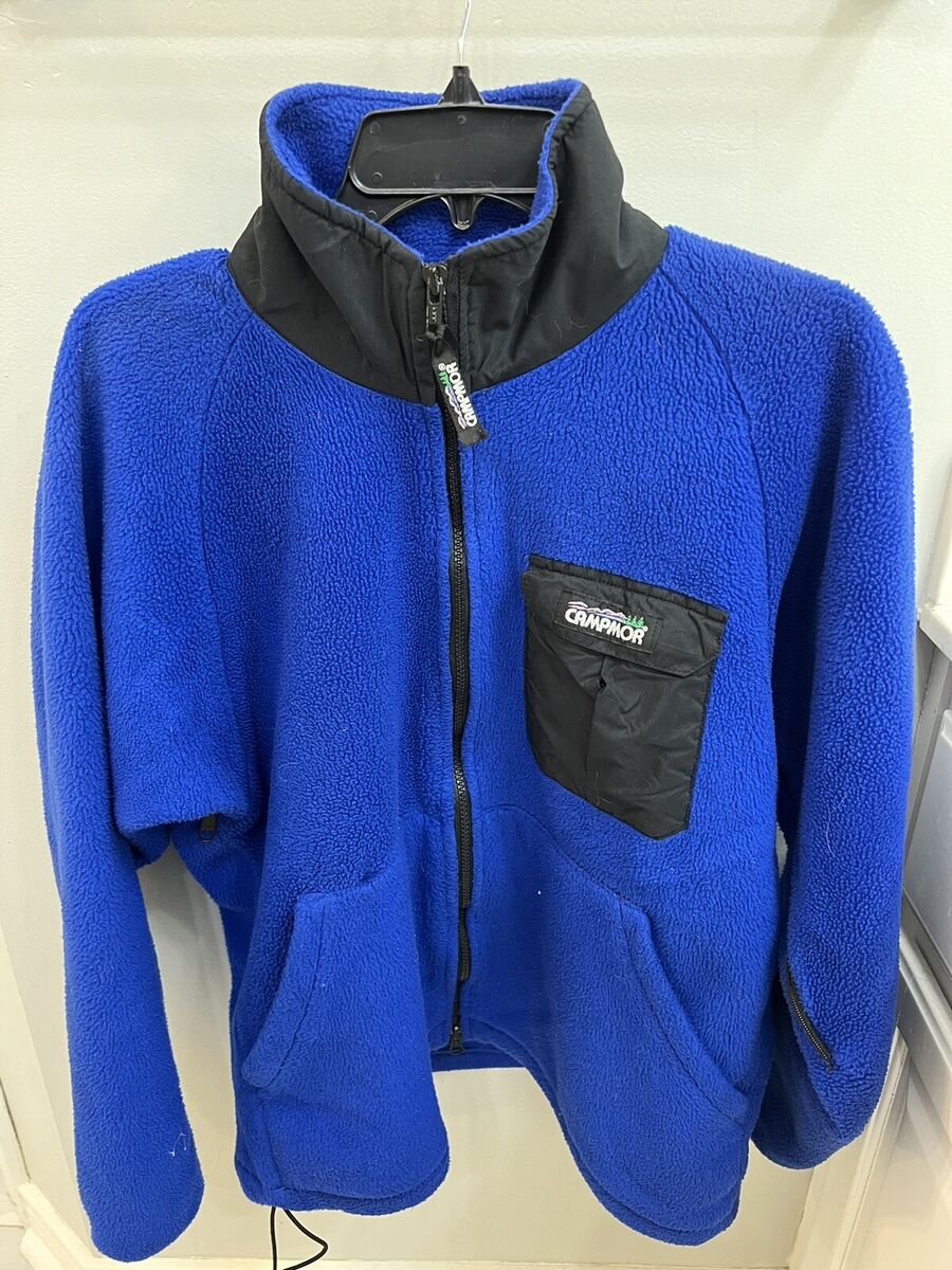Vintage Campmor Jacket Full Zip Blue Fleece Jacket, M, Made Vintage Campmor Jacket Full Zip Blue Fleece Jacket, M, Made