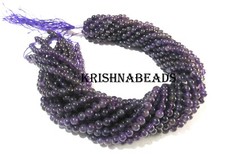 1 Strand Natural Amethyst Round 6-6.5mm Smooth Gemstone Loose Beads 15"Inch