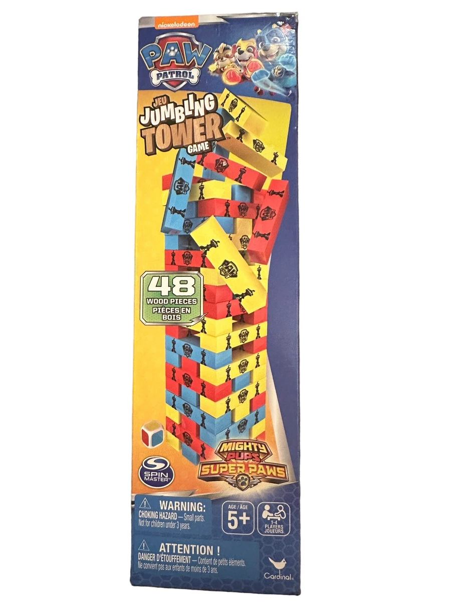 Paw Patrol Tower Game 48 Wood Pieces Jenga Games for Kids