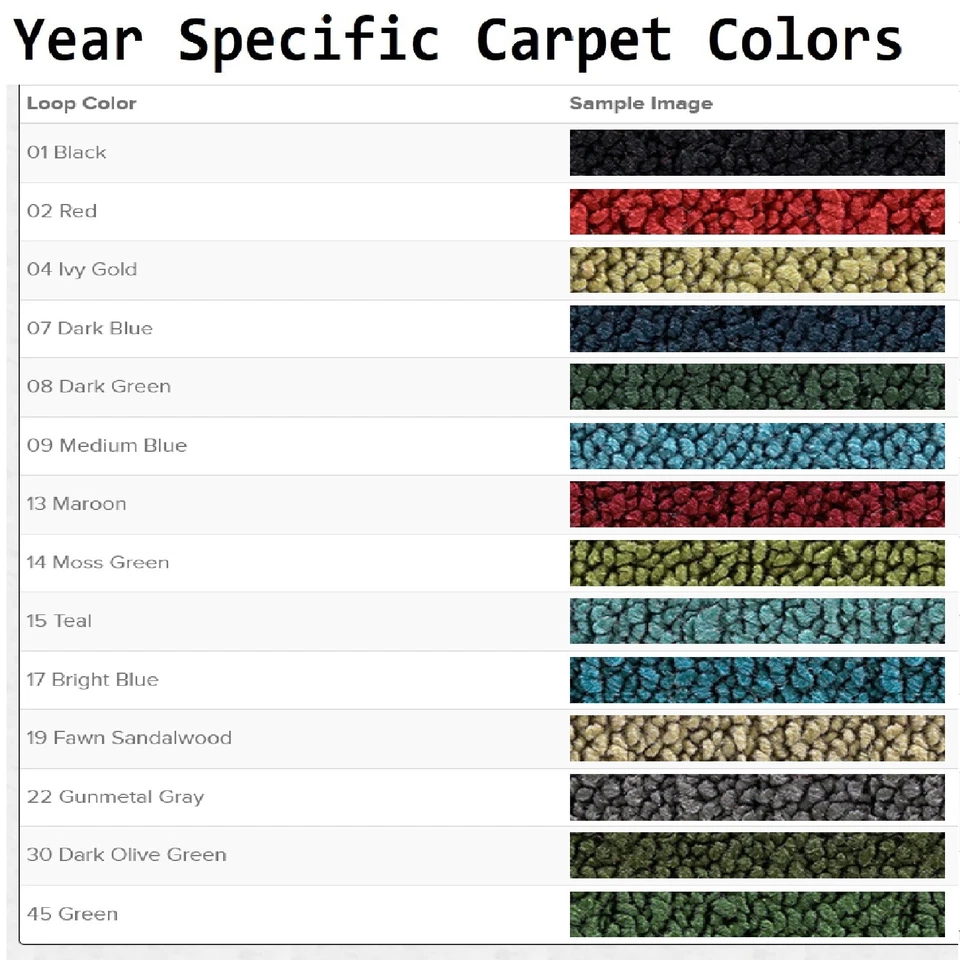 Alfombrillas Buick GS 1968-1972 Buick Shield Logo 4 piezas bucle Foto 3 de 4