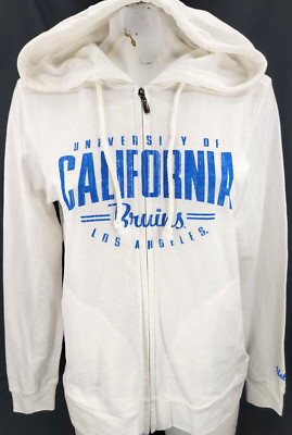 NEW California UCLA Bruins Gear For Sports Full Zip Cream Hooded Jacket Womens M