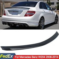 Fit For Mercedes Benz W204 C250 C300 2008-2014 A Style Trunk Spoiler Gloss Black