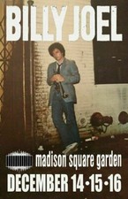 BILLY JOEL REPLICA *MADISON SQUARE GARDEN* 1978 CONCERT POSTER