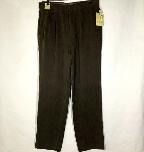 St Thomas Silk Dress Pants Men Pleated 