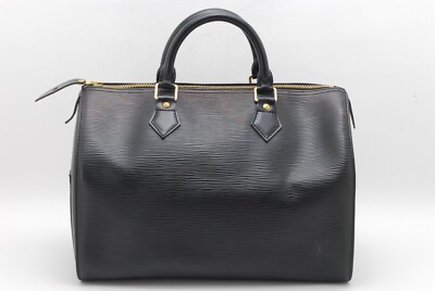 Louis Viutton エピ バッグ 黒 LOUIS-VUITTON Epi Speedy 30 Handbag Noir M59022 SP1000 Black