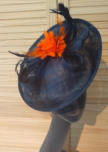 LOVE \u0026 HAT French Blue \u0026 Orange Sinamay 