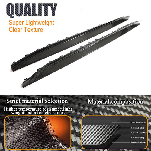 Umbrales laterales de carbono Side Skirts umbral enfoque para BMW Serie 3 G80 M3 2021-2024 - Imagen 8 de 12