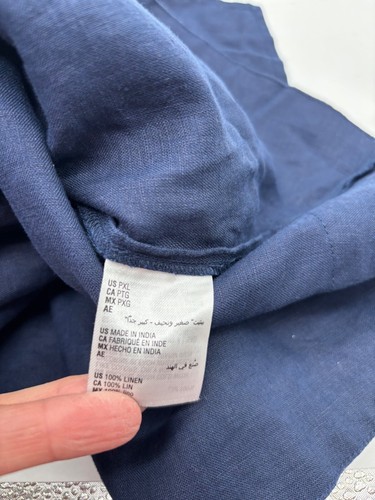 Charter Club Bow-Back Linen A-Line Dress, Intrepid Blue, Sz. PXL - Picture 7 of 12