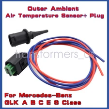Outside Ambient Air Temperature Sensor W/ Plug Fit For Benz W202 W204 E CLS GLK