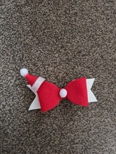 2 Christmas Hair Bows clips girls kids aligator Clip,christmas hair clip