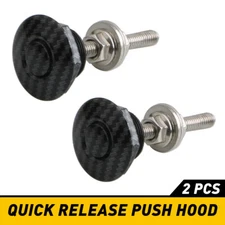 2PC Push Button Quick Release Hood Pins Bonnet Lock Clip Latch Bumper Universal