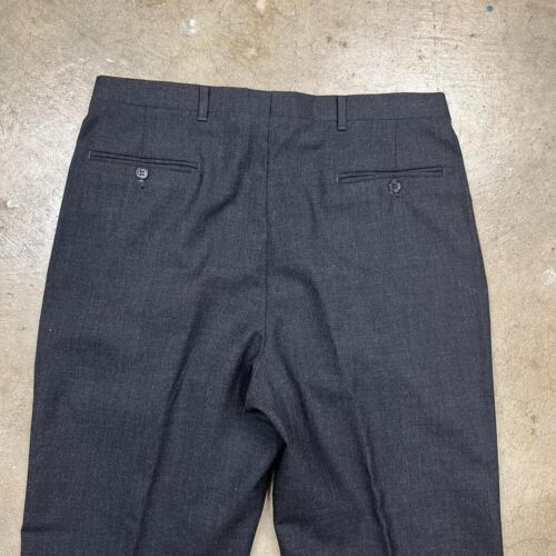 Vintage Christian Dior Charcoal grey wool pleated trousers Mens 34x33 straight - Picture 4 of 7