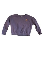 PACT Organic Cotton Sweatshirt Cropped Moonlight Graphic Purple, Size Medium
