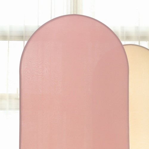 7 ft DUSTY ROSE Matte Fitted Spandex Round Top Arch Backdrop STAND COVER Party - Bild 5 von 8