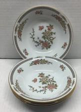 LiLing Fine China Yung Shen Serenade 5 3/4" Berry Bowls Set Of 4 - Rose -s7c