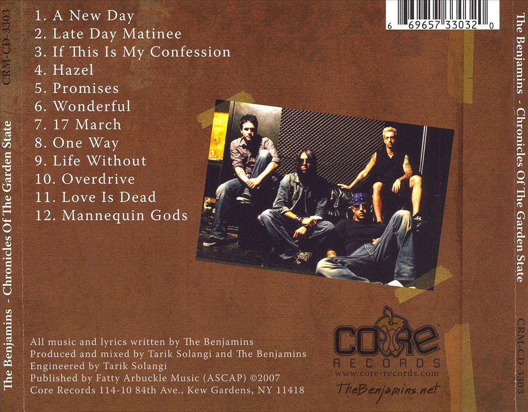 The Benjamins Chronicles of the Garden State New CD Album