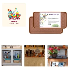 Saddle Brown Multi-Purpose Tray Set of 2 - 30” L x 15” W & Stylish Protection